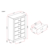 Optimus Brown Engineered Wood 5PC Full Bedroom Set with LED and Accented Panel