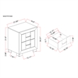 Optimus Brown Engineered Wood 5PC King Bedroom Set with LED and Accented Panel