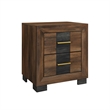 Optimus Brown Engineered Wood 5PC King Bedroom Set with LED and Accented Panel