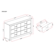 Optimus Brown Engineered Wood 5PC King Bedroom Set with LED and Accented Panel