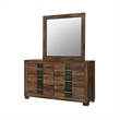 Optimus Brown-Black Glass large scale Mirror with LED