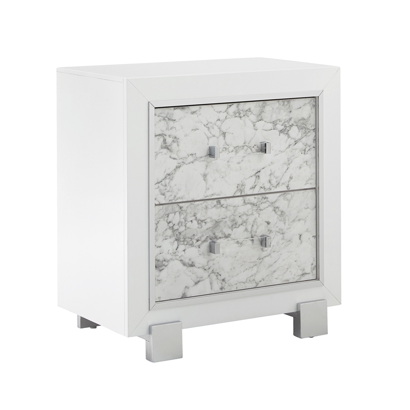 Santorini White Engineered Wood Queen 5PC Bedroom Set