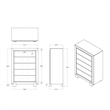 Santorini White Engineered Wood Queen 5PC Bedroom Set