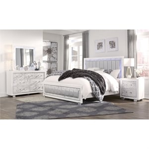Santorini White Engineered Wood Queen 5PC Bedroom Set