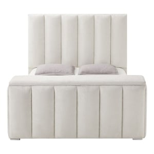 Serenity Fully Upholstered King Bed with Speaker and Fireplace