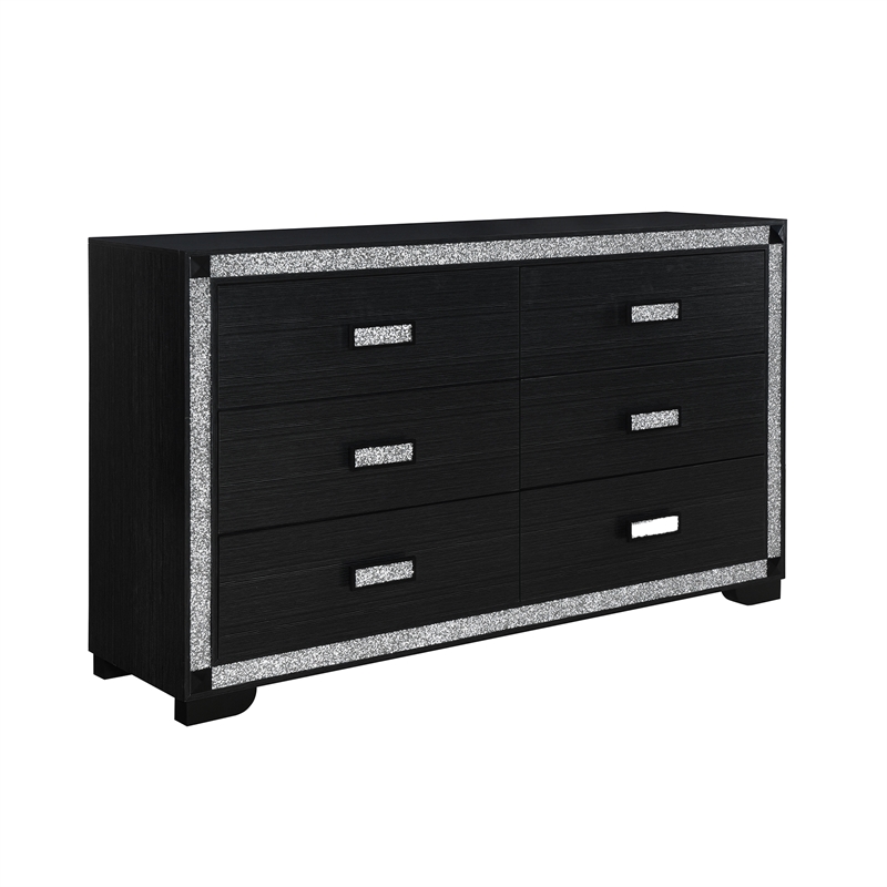 Soleil Charcoal Engineered Wood Bedroom Dresser