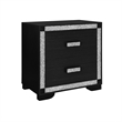 Soleil Charcoal Upholstered Headboard 5PC King Bedroom Set with LED Light
