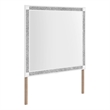 Soleil White Engineered Wood and Glass Bedroom Mirror