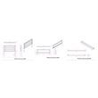 Soleil White Upholstered Headboard 5PC Queen Bedroom Set with LED Light
