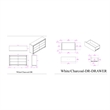 Soleil White Upholstered Headboard 5PC Queen Bedroom Set with LED Light