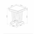 Faux Marble Trestle Base Black and White End Table
