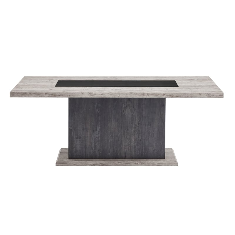 Global Furniure D8030 Dining Table with Drawers and Storage Door in Black