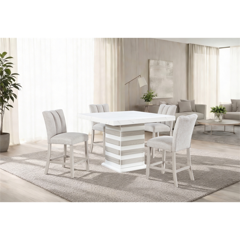 Global Furniure D2507 Bar Table in White
