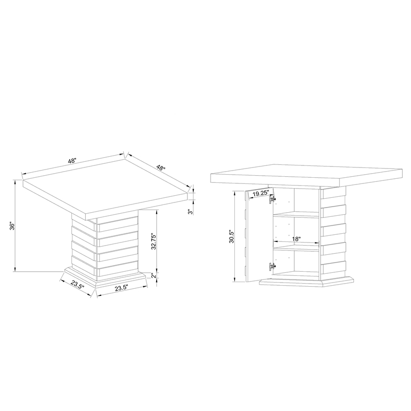 Global Furniure D2507 Bar Table in White