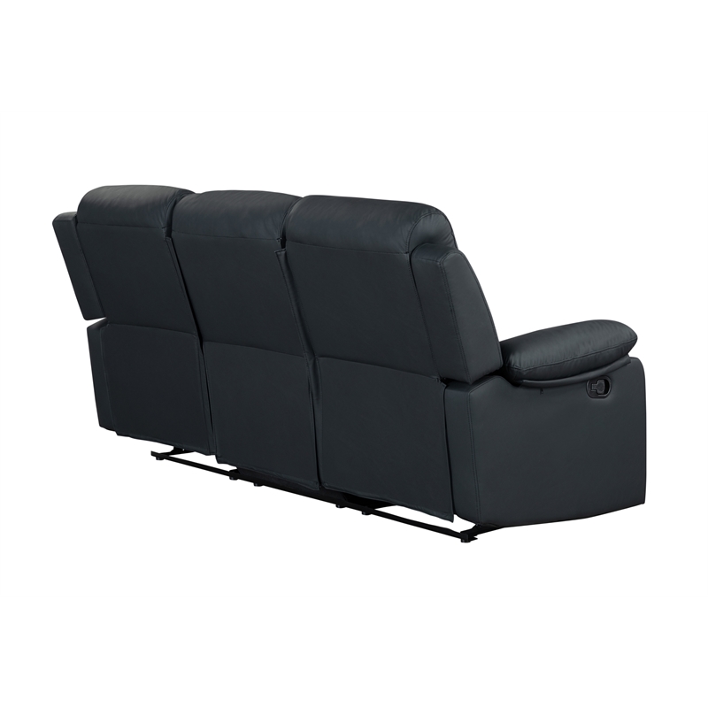 Global Furniure U6026 PU 72A Recliner Sofa with LED in Black