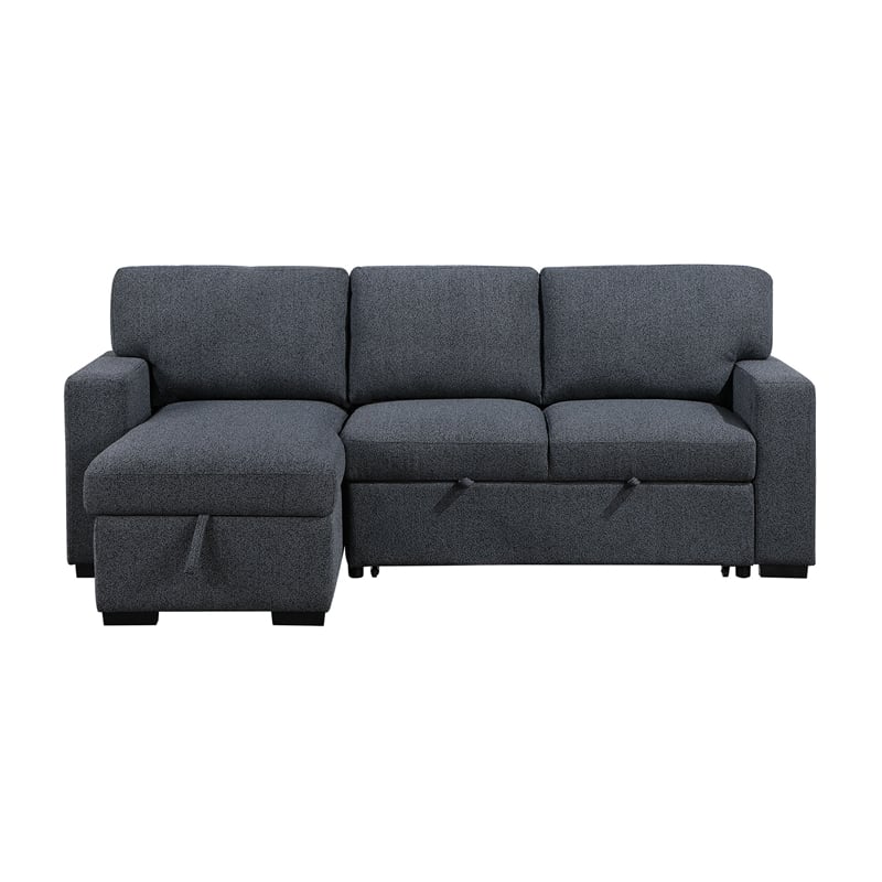 Global Furniure U0202 Reversible Pull Out Sofa Bed in Dark Gray