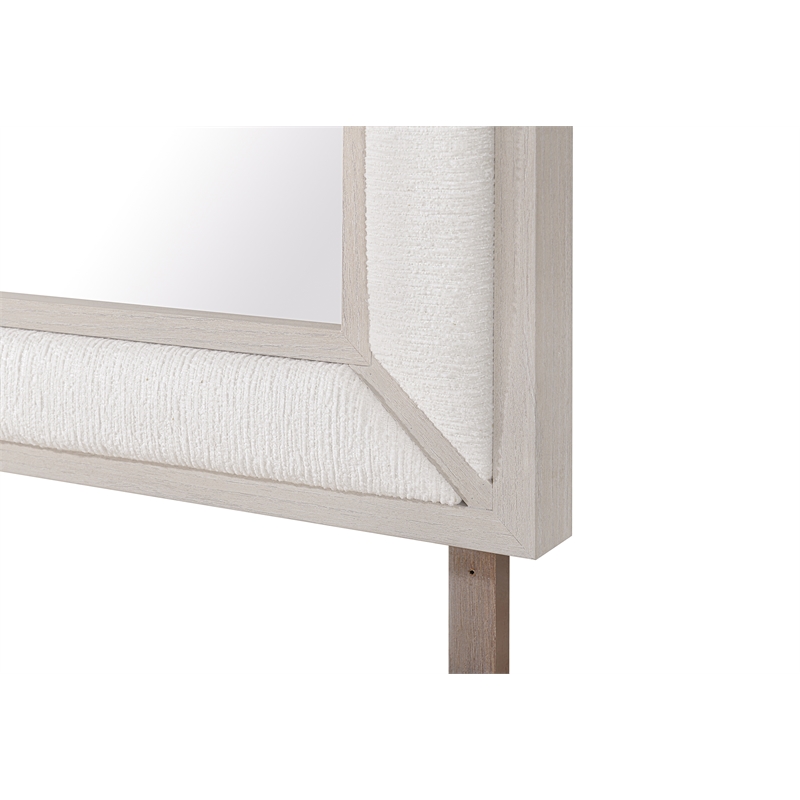 Global Furniture Clara Upholstered Mirror in Beige
