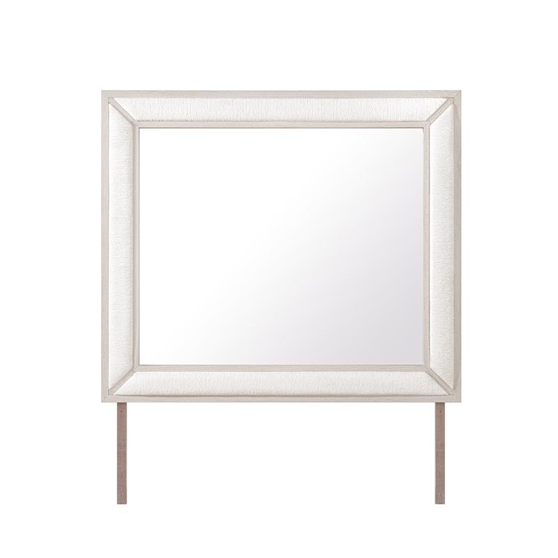 Global Furniture Clara Upholstered Mirror in Beige