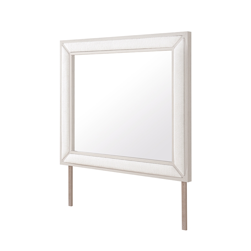 Global Furniture Clara Upholstered Mirror in Beige