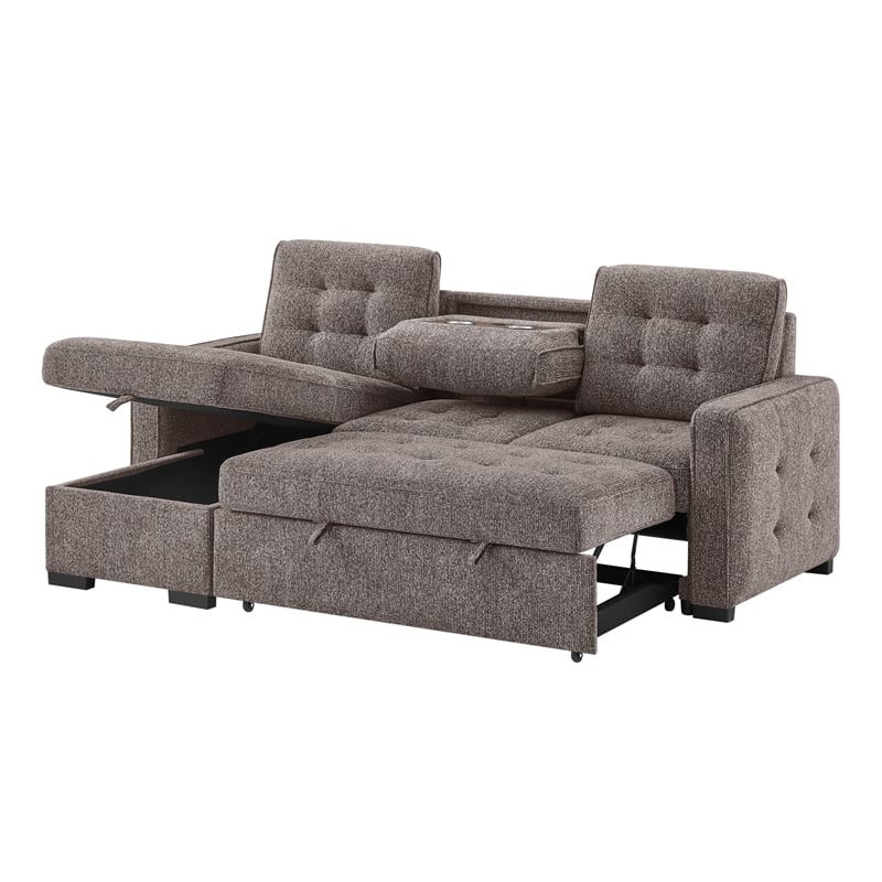 Global Furniure U0707 Reversible Sofa Bed in Brown