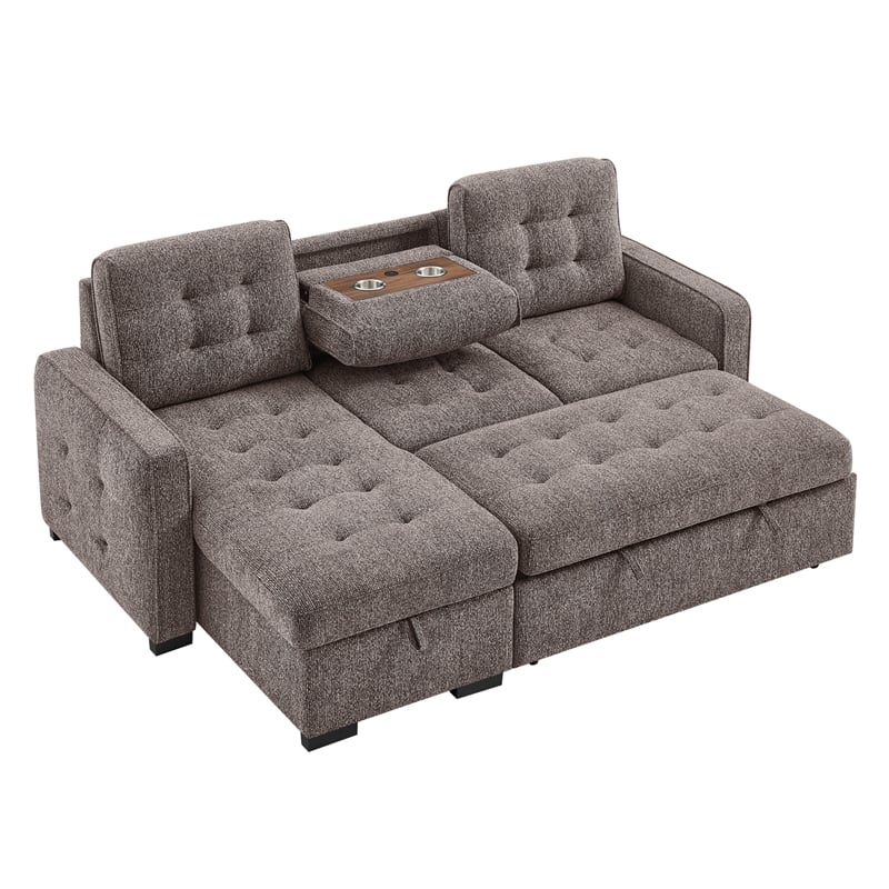 Global Furniure U0707 Reversible Sofa Bed in Brown
