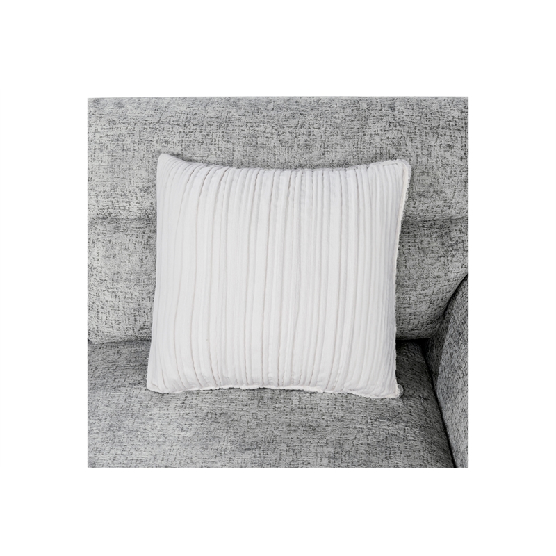 Global Furniure U9401 Sofa Bed Sectional with 3 Pillows in Nickel