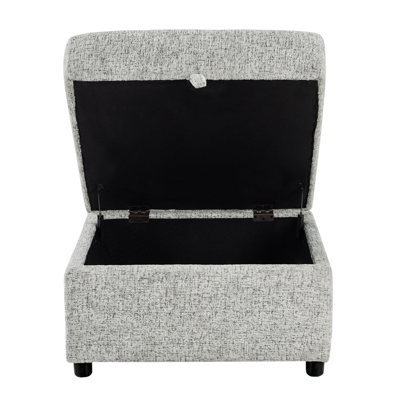 Global Furniure U9401 Sofa Bed Sectional with Ottoman & Pillows in Nickel