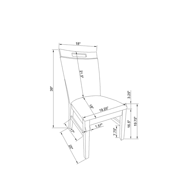Global Furniure D4239 Dining Chair in Light Gray (2 Piece)