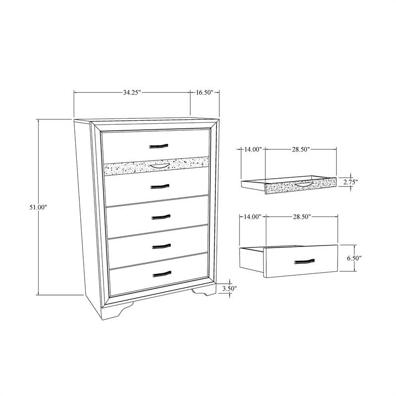 Global Furniure Seville Chest in Natural