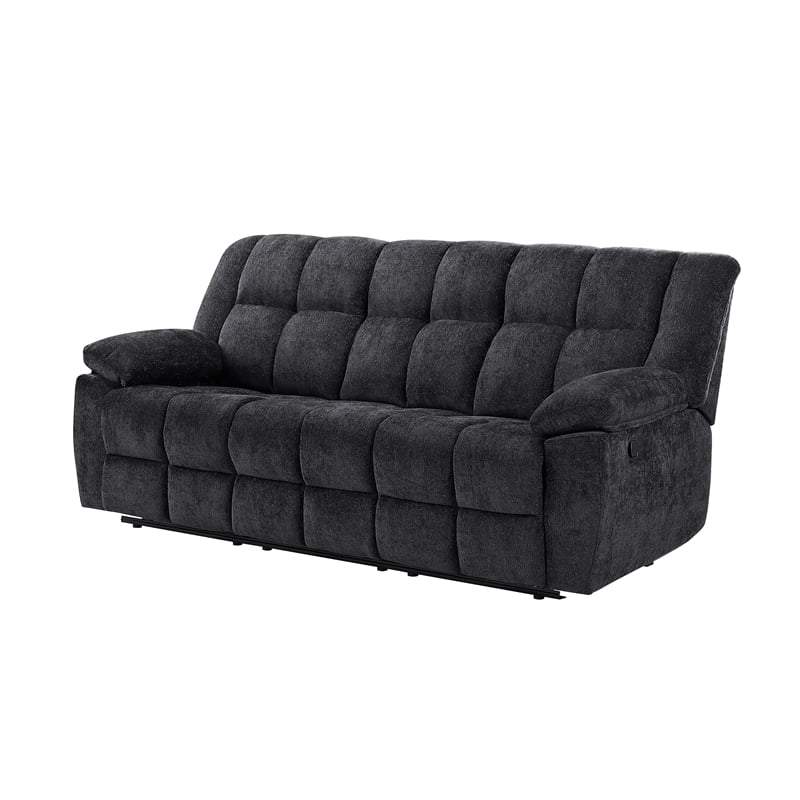 Global Furniure U6000 Recliner Sofa in Black