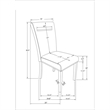 Global Furniure D8212DC Dining Chair (2 Piece) in Brown