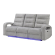 Global Furniture U6611Power Recliner Sofa with LED in Gray