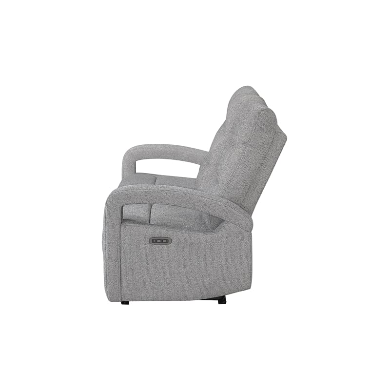 Global Furniture U6611Power Recliner Sofa with LED in Gray