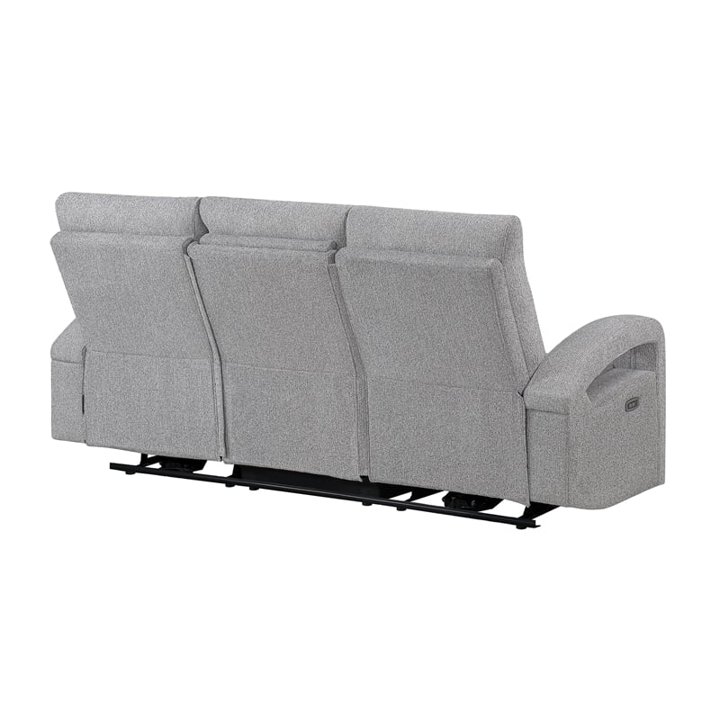 Global Furniture U6611Power Recliner Sofa with LED in Gray