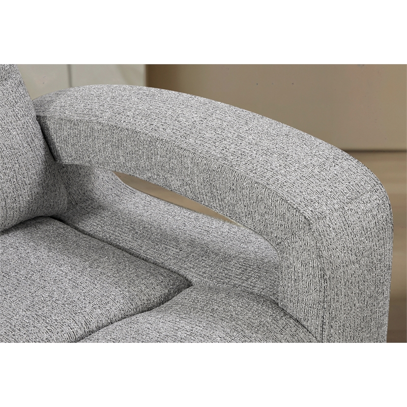 Global Furniture U6611 Power Console Recliner Loveseat with LED in Gray