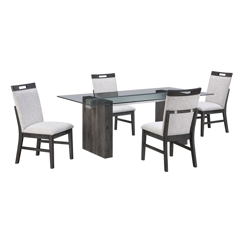 Global Furniure D4238 Dining Table in Clear