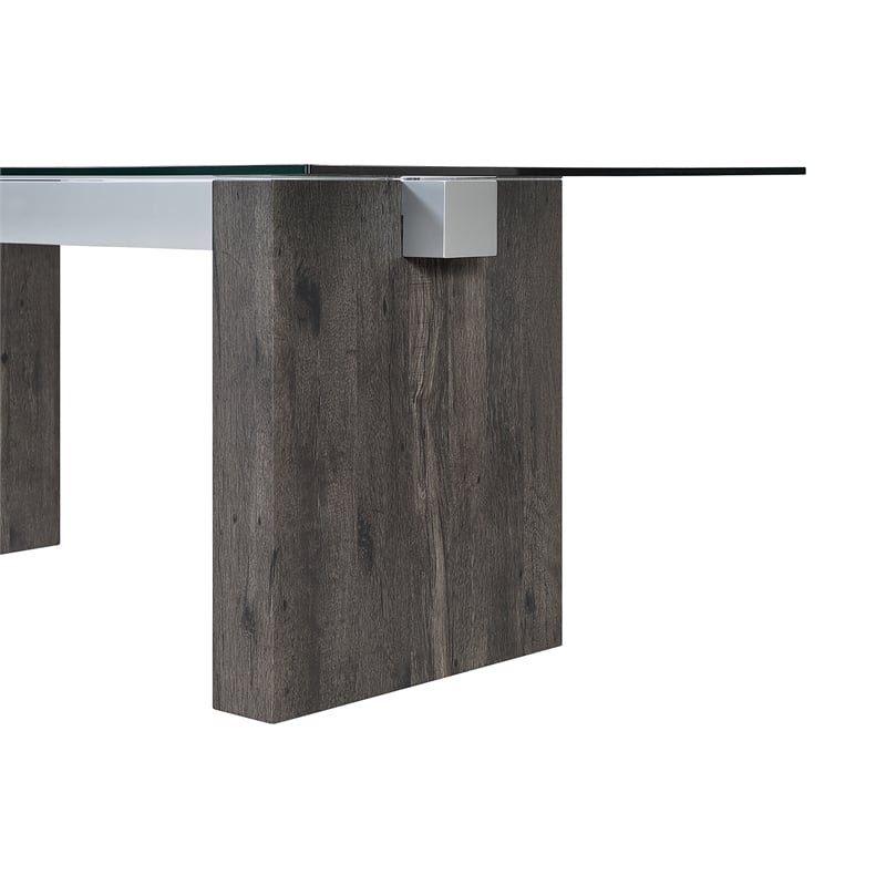 Global Furniure D4238 Dining Table in Clear