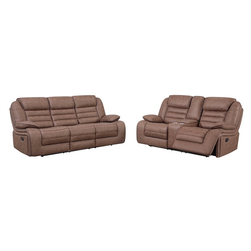 Global Furniure U2250 Recliner Sofa in Brown