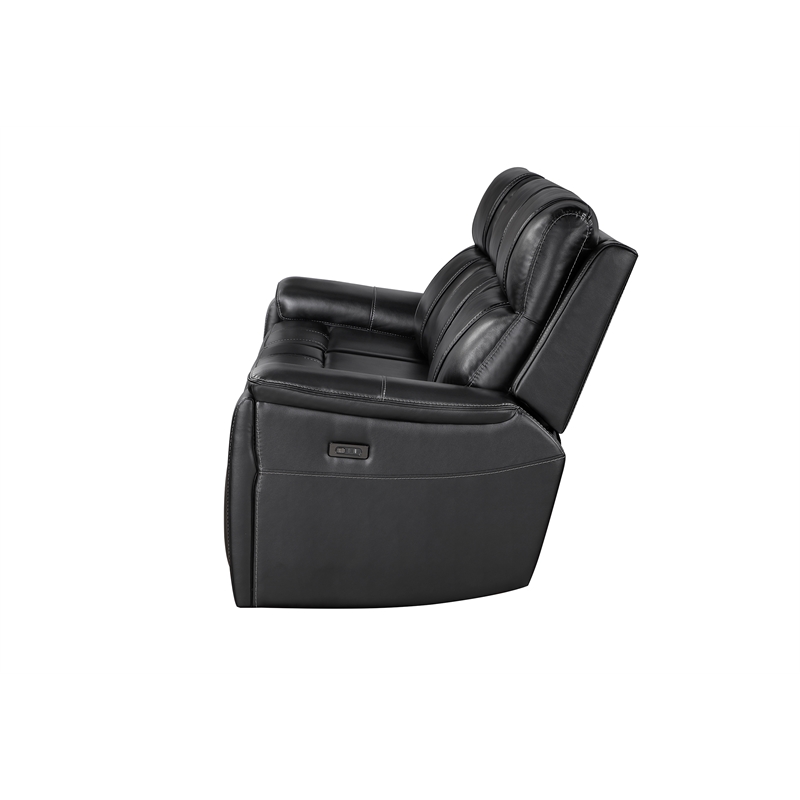 U8880 Leather Power Recliner Sofa in Black