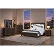 Global Furniure Harmony Full Bed with LED in Brown