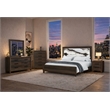 Global Furniure Harmony Queen Bed with LED in Brown