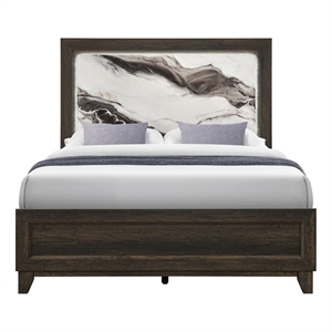 Global Furniure Harmony Queen Bed with LED in Brown