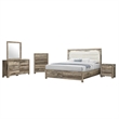 Global Furniture Callie Full Bed with Storage in Brown
