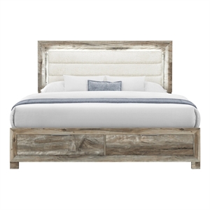 Global Furniture Callie Full Bed with Storage in Brown