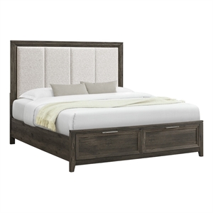 Global Furniure Mariah Queen Bed in Dark Brown
