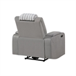 Global Furniure U8000 Power Reclining W/ Power Headrest & LED in Gray