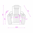 Global Furniure U8000 Power Reclining W/ Power Headrest & LED in Gray