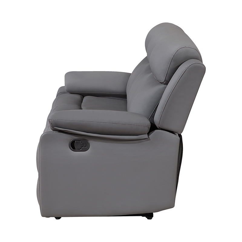 Global Furniure U6026 PU 46A Glider Recliner with LED in Gray