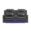 Global Furniure U8879 Power Recliner LS W/LED-GSS & SUBW in Charcoal
