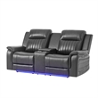 Global Furniure U8879 Power Recliner LS W/LED-GSS & SUBW in Charcoal